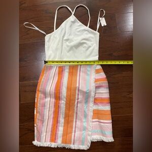 Anthropologie Hutch Mixed Media Multicolor Kalyn Halter Dress NWT New Size 2